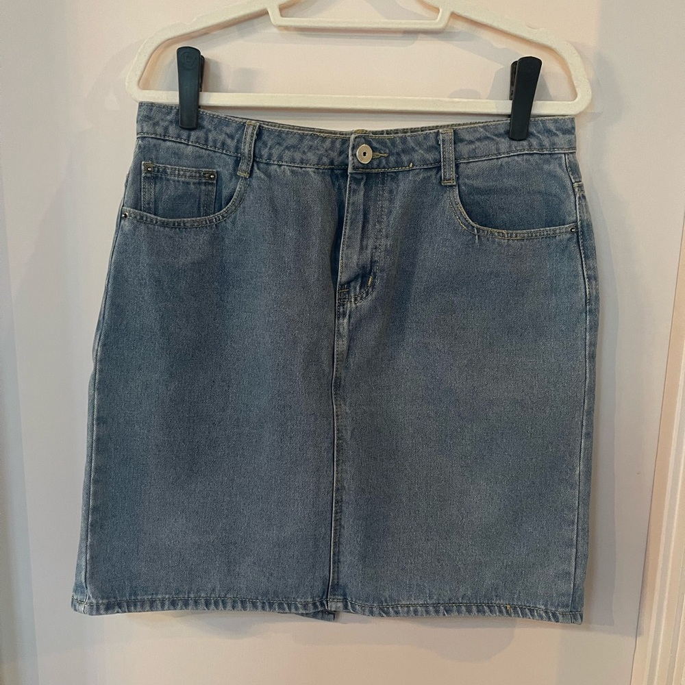 Classic Blue Denim Skirt Size Large